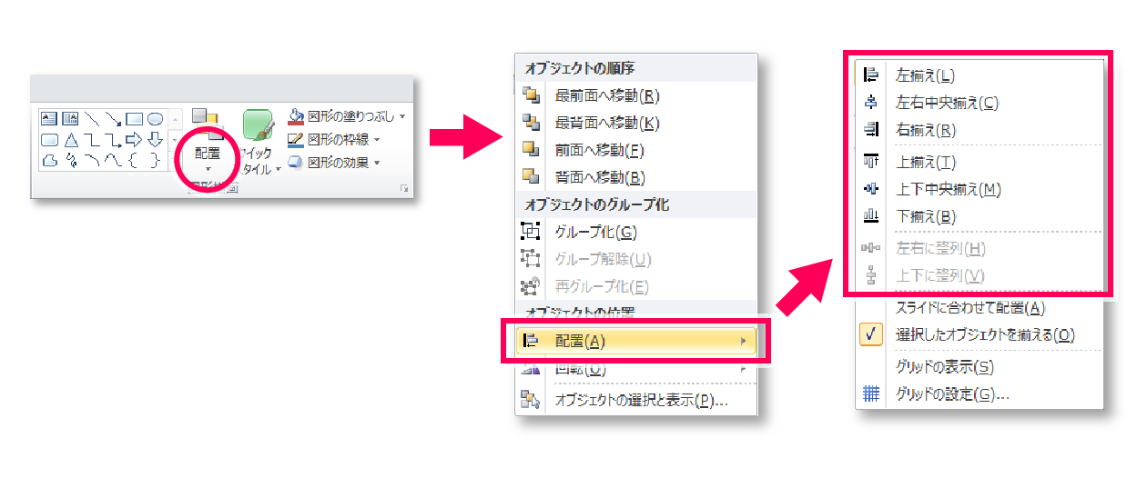 オブジェクトの整列 レイヤー操作 グループ化 Powerpointで整理整頓する方法 パワポでデザイン