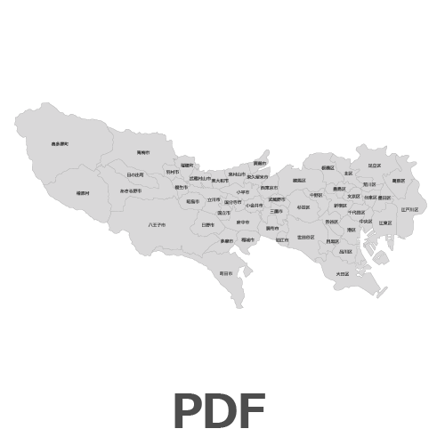 Powerpointで使える東京都全図 白地図無料ダウンロード パワポでデザイン