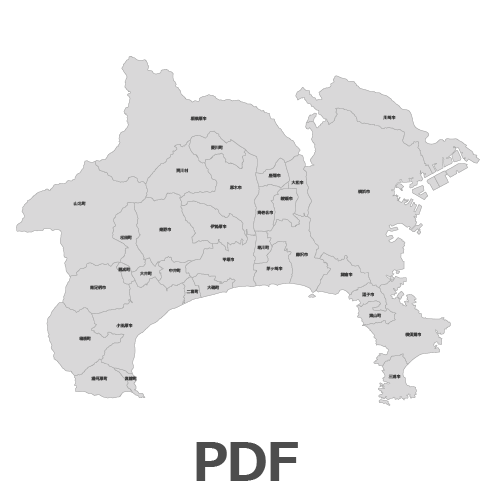 Powerpointで使える神奈川県全図 白地図無料ダウンロード パワポでデザイン