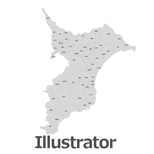 Illustrator千葉県地図