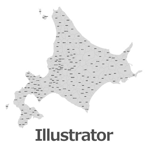 Illustrator北海道地図