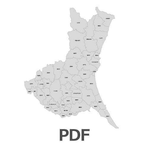 Powerpointで使える茨城県全図 白地図無料ダウンロード パワポでデザイン