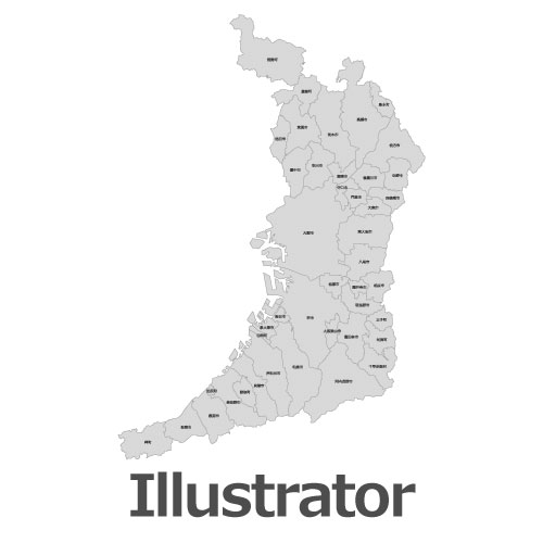 Illustrator大阪府地図