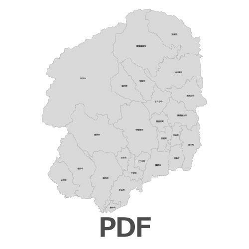 Powerpointで使える栃木県全図 白地図無料ダウンロード パワポでデザイン