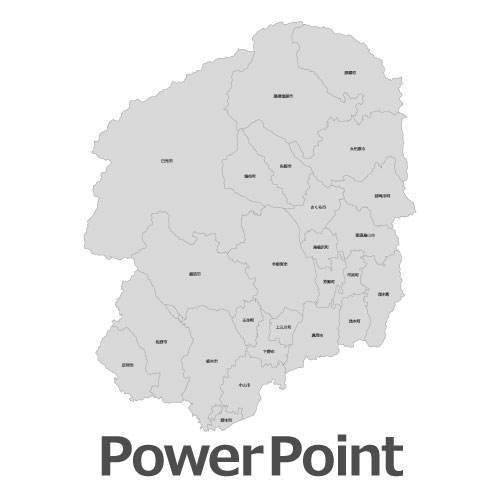 Powerpointで使える栃木県全図 白地図無料ダウンロード パワポでデザイン